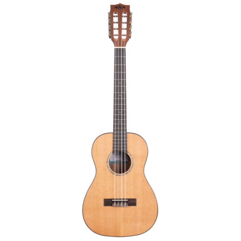 KALA KA-SCAC-B8 - Gloss Solid Cedar Top Acacia 8-String Baritone Ukulele, with Bag (UB-B) - 1