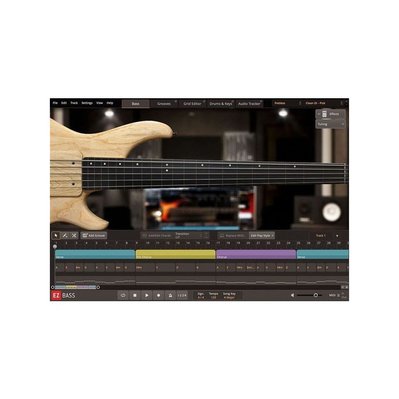 Toontrack EBX Fretless - rozszerzenie dla Toontrack EZbass - 2