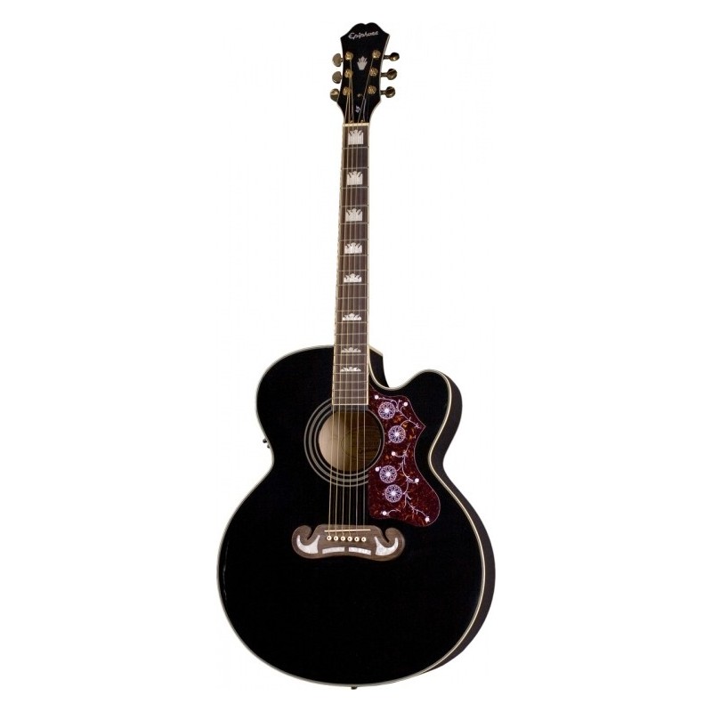 Epiphone J-200EC Studio Solid Top Fishman BK - gitara e-akustyczna