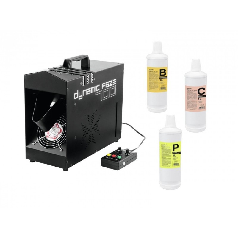 EUROLITE Dynamic Faze 700 - wytwornica mgły + 4 x płyny 1 litr