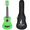 Arrow PB10 GR Green - ukulele sopranowe z pokrowcem - 1