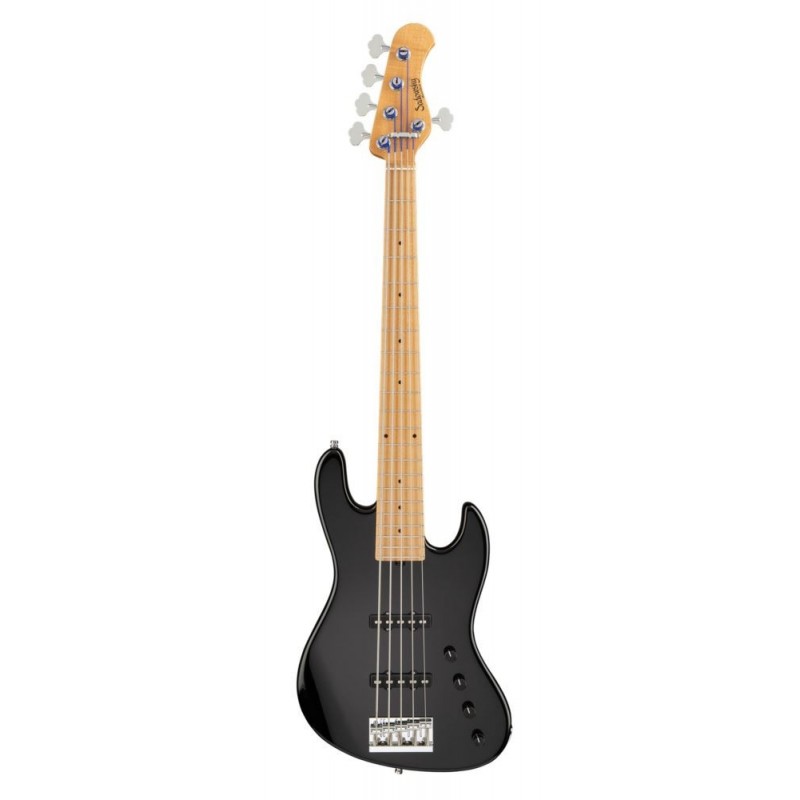 Sadowsky MasterBuilt 21-Fret Standard J/J Bass, Swamp Ash Body, 5-String - Solid Black High Polish - 1
