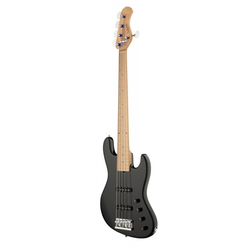 Sadowsky MasterBuilt 21-Fret Standard J/J Bass, Swamp Ash Body, 5-String - Solid Black High Polish - 3