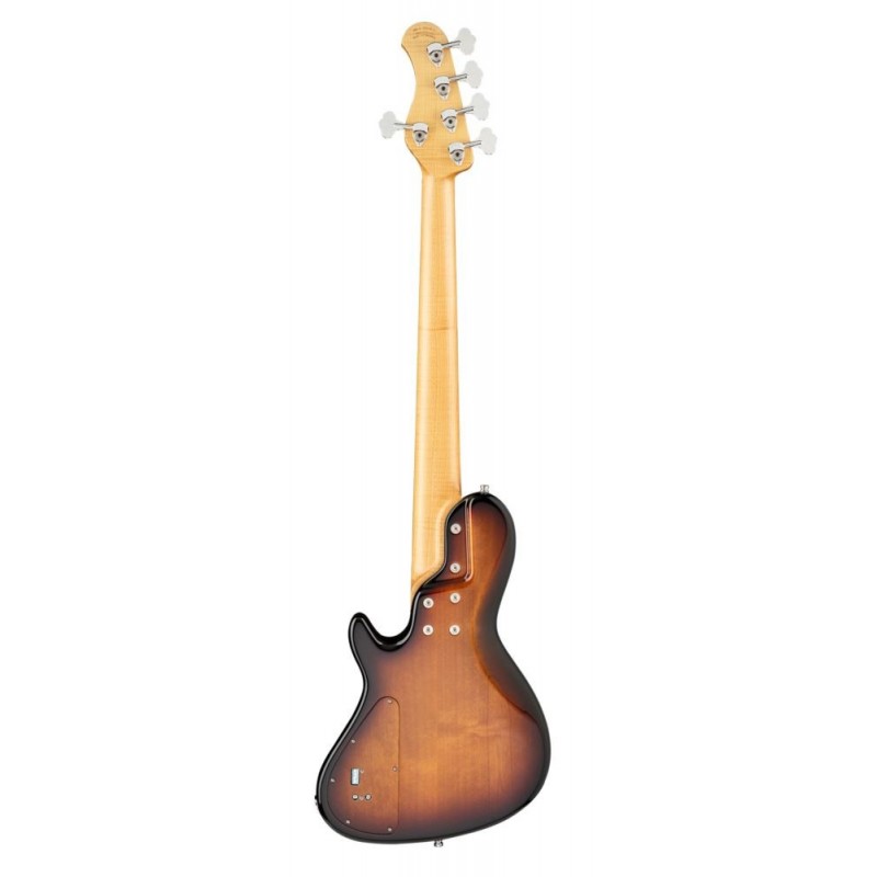 Sadowsky MasterBuilt 24-Fret Single Cut Bass, Red Alder Body, 5-String - '59 Burst Transparent High Polish - 2