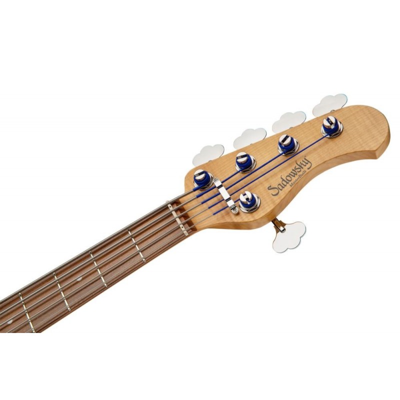 Sadowsky MasterBuilt 24-Fret Single Cut Bass, Red Alder Body, 5-String - '59 Burst Transparent High Polish - 7