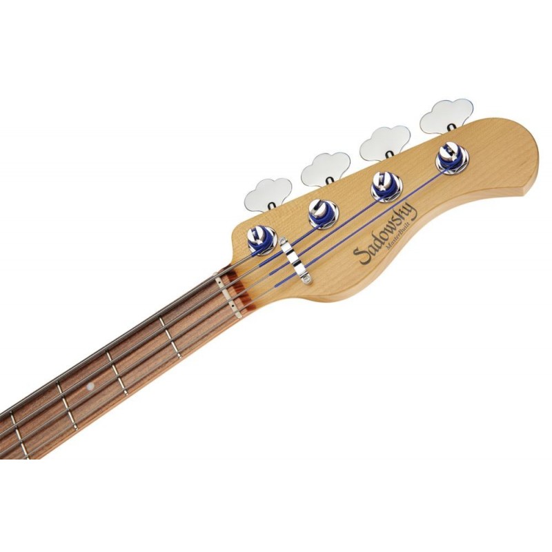 Sadowsky MasterBuilt 24-Fret Single Cut Bass, Red Alder Body, 4-String - '59 Burst Transparent High Polish - 7