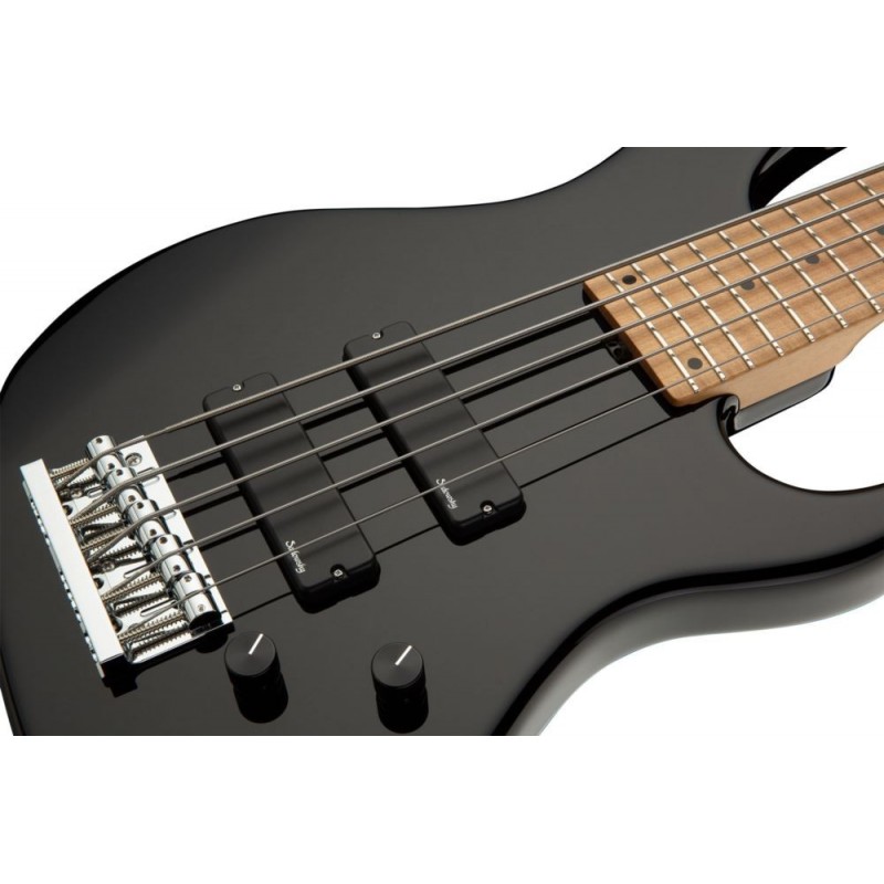 Sadowsky MasterBuilt 24-Fret Modern Bass, Swamp Ash Body, 5-String - Solid Black High Polish - 5
