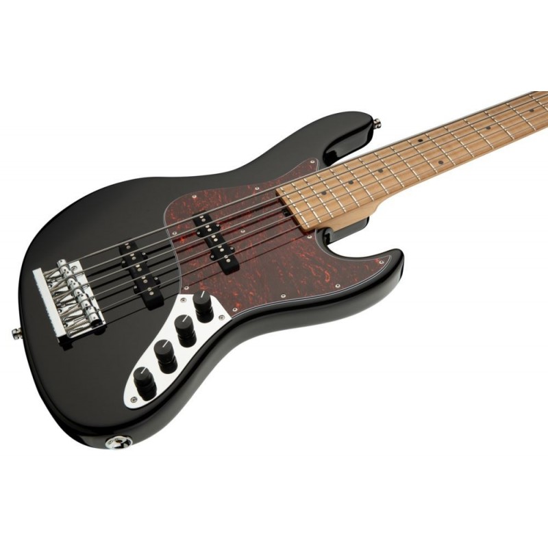 Sadowsky MasterBuilt 21-Fret Vintage J/J Bass, Swamp Ash Body, 5-String - Solid Black High Polish - 4