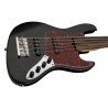 Sadowsky MetroExpress 21-Fret Vintage J/J Bass, Tigerstripe Ebony Fingerboard, Fretless, 5-String - Solid Black High Polish - 4