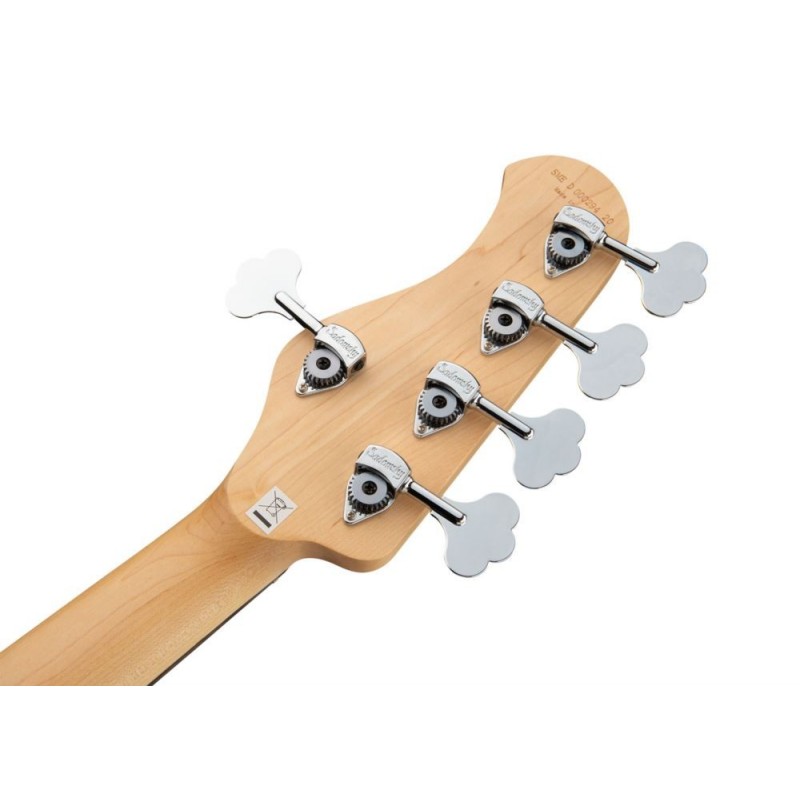 Sadowsky MetroExpress 21-Fret Vintage J/J Bass, Tigerstripe Ebony Fingerboard, Fretless, 5-String - Solid Black High Polish - 8