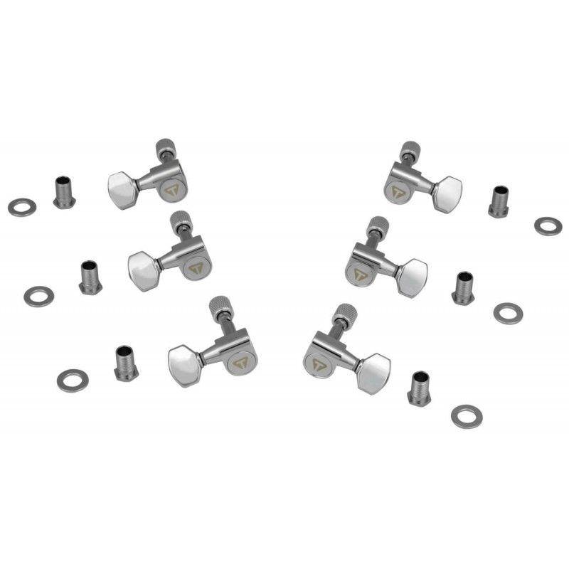 Traveler Guitar - Guitar Locking Tuner Set, 3+3 - Chrome - 1