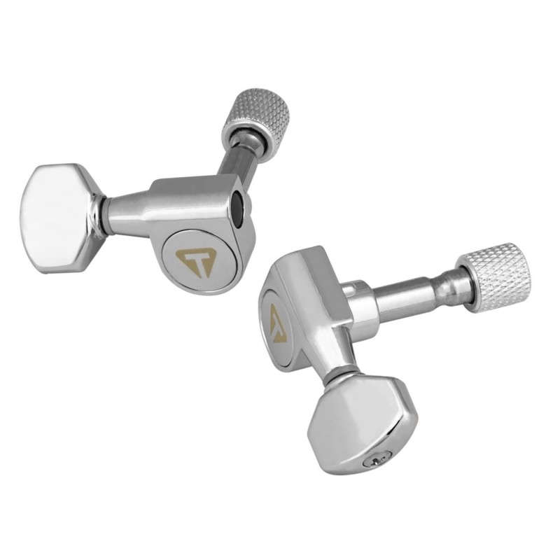 Traveler Guitar - Guitar Locking Tuner Set, 3+3 - Chrome - 2