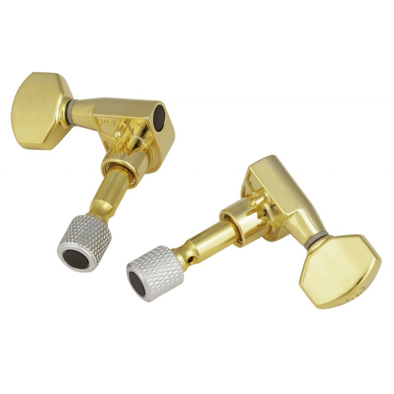 Traveler Guitar - Guitar Locking Tuner Set, 3+3 - Gold - 3