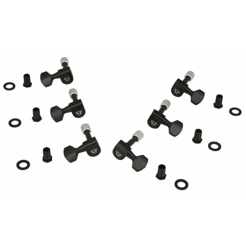 Traveler Guitar - Guitar Locking Tuner Set, 3+3 - Black - 1