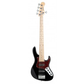 Sadowsky MetroLine 24-Fret Vintage J/J Bass, Swamp Ash Body, 5-String - Solid Black High Polish - Showroom Model - 1
