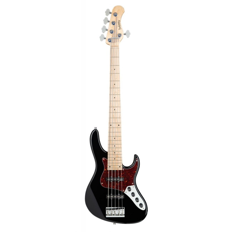 Sadowsky MetroLine 24-Fret Vintage J/J Bass, Swamp Ash Body, 5-String - Solid Black High Polish - Showroom Model - 1