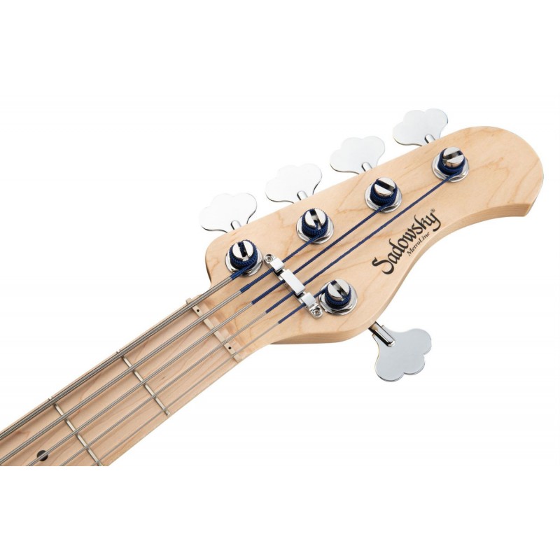 Sadowsky MetroLine 24-Fret Vintage J/J Bass, Swamp Ash Body, 5-String - Solid Black High Polish - Showroom Model - 7