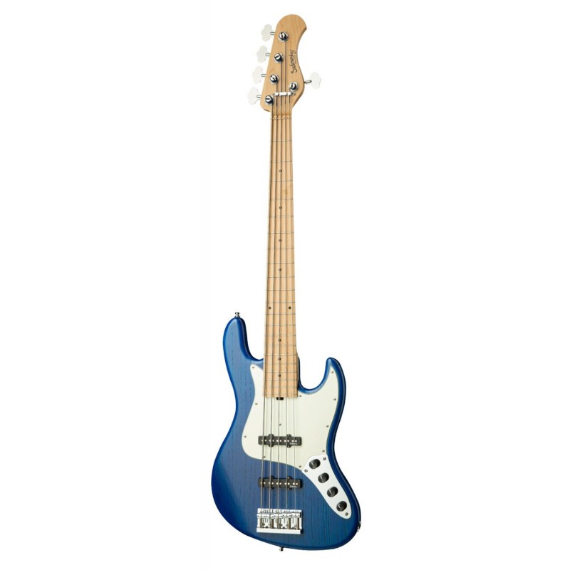 Sadowsky MetroLine 21-Fret Vintage J/J Bass, Swamp Ash Body, 5-String - Blue Transparent Satin - 3