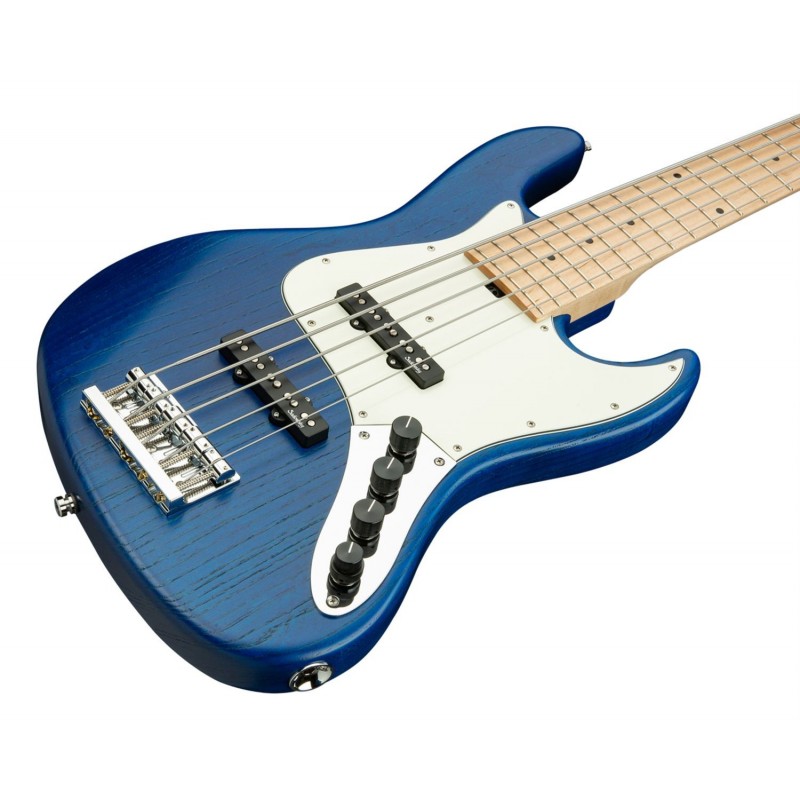 Sadowsky MetroLine 21-Fret Vintage J/J Bass, Swamp Ash Body, 5-String - Blue Transparent Satin - 4