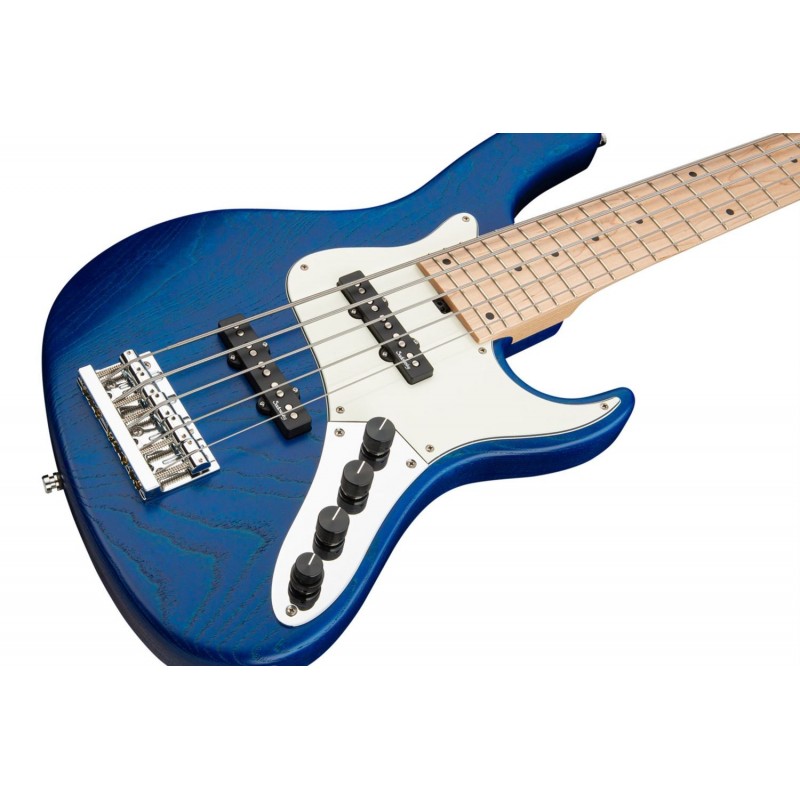 Sadowsky MetroLine 24-Fret Vintage J/J Bass, Swamp Ash Body, 5-String - Blue Transparent Satin - 4