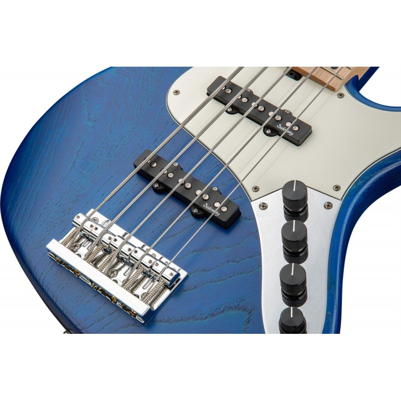 Sadowsky MetroLine 24-Fret Vintage J/J Bass, Swamp Ash Body, 5-String - Blue Transparent Satin - 5