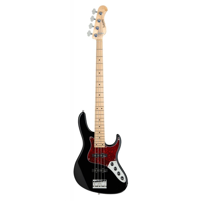 Sadowsky MetroLine 24-Fret Vintage J/J Bass, Swamp Ash Body, 4-String - Solid Black High Polish - 1