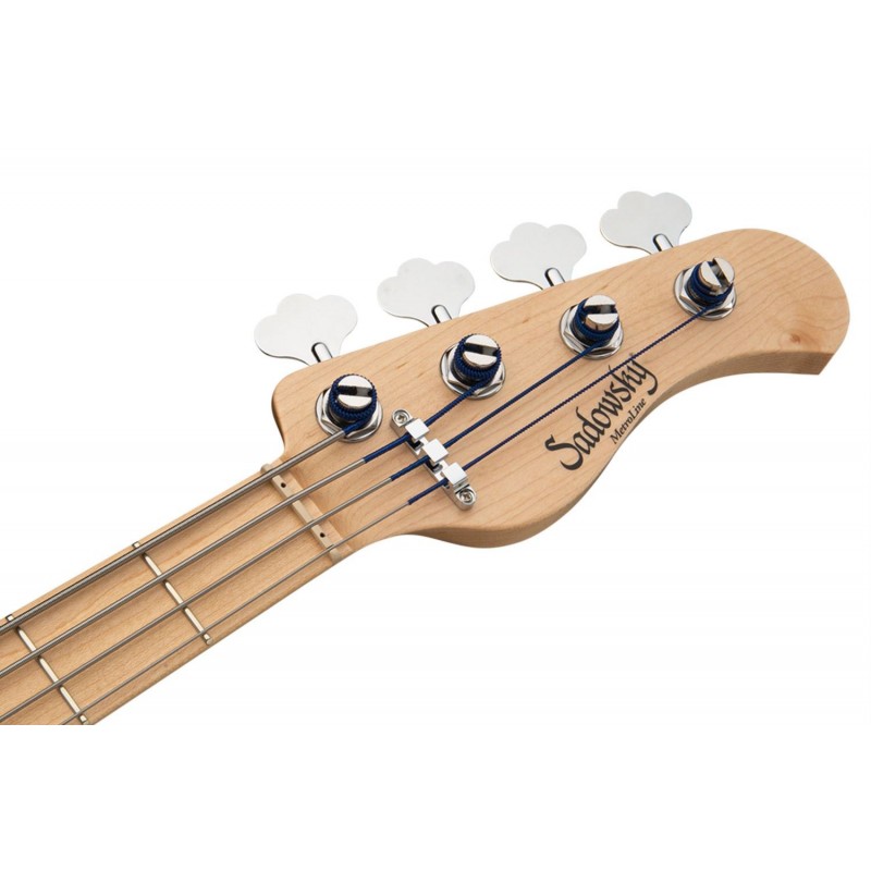 Sadowsky MetroLine 24-Fret Vintage J/J Bass, Swamp Ash Body, 4-String - Solid Black High Polish - 7