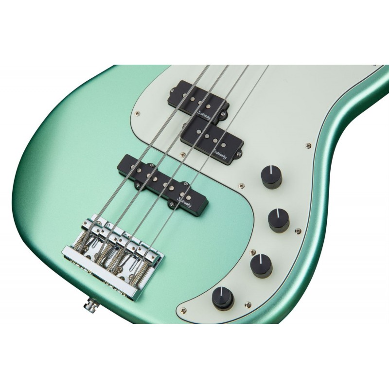 Sadowsky MetroLine 21-Fret Hybrid P/J Bass, Swamp Ash Body, 4-String - Solid Sage Green Metallic Satin - 5