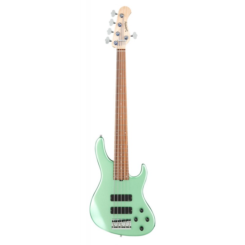 Sadowsky MetroLine 24-Fret Modern Bass, Red Alder Body, 5-String - Solid Sage Green Metallic Satin - 1