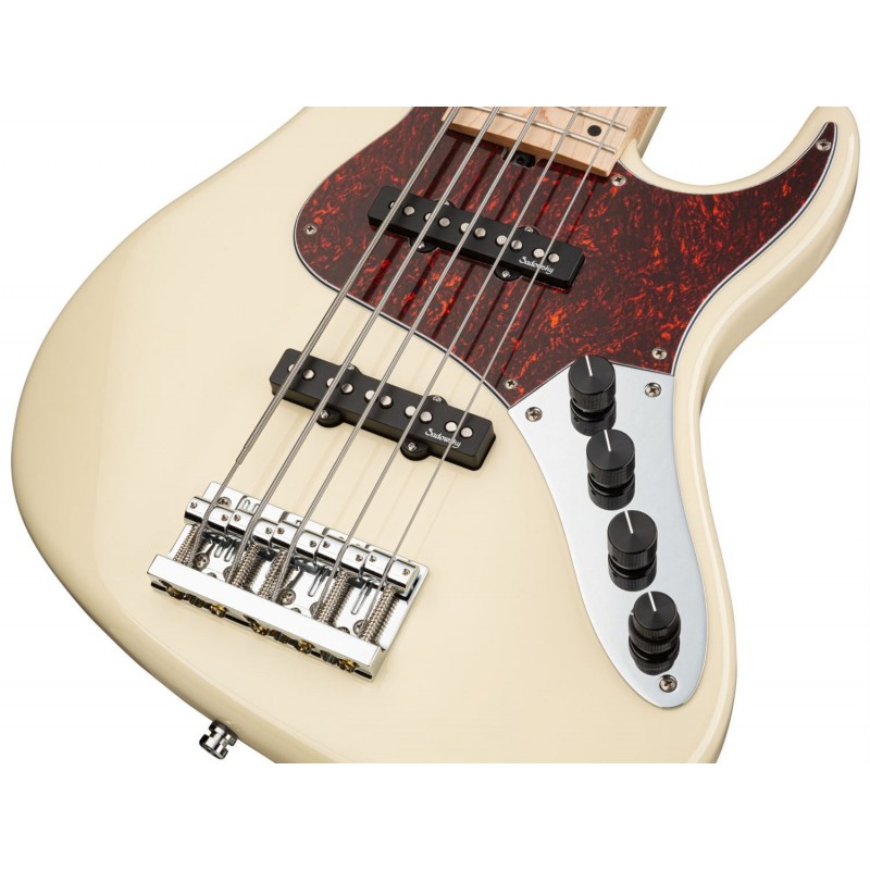 Sadowsky MetroLine 24-Fret Vintage J/J Bass, Swamp Ash Body, 5-String - Solid Olympic White High Polish - 5