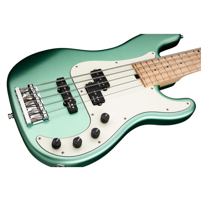 Sadowsky MetroLine 21-Fret Hybrid P/J Bass, Swamp Ash Body, 5-String - Solid Sage Green Metallic Satin - 4