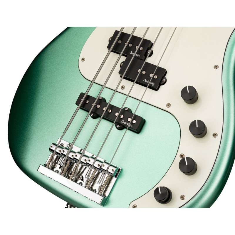 Sadowsky MetroLine 21-Fret Hybrid P/J Bass, Swamp Ash Body, 5-String - Solid Sage Green Metallic Satin - 5