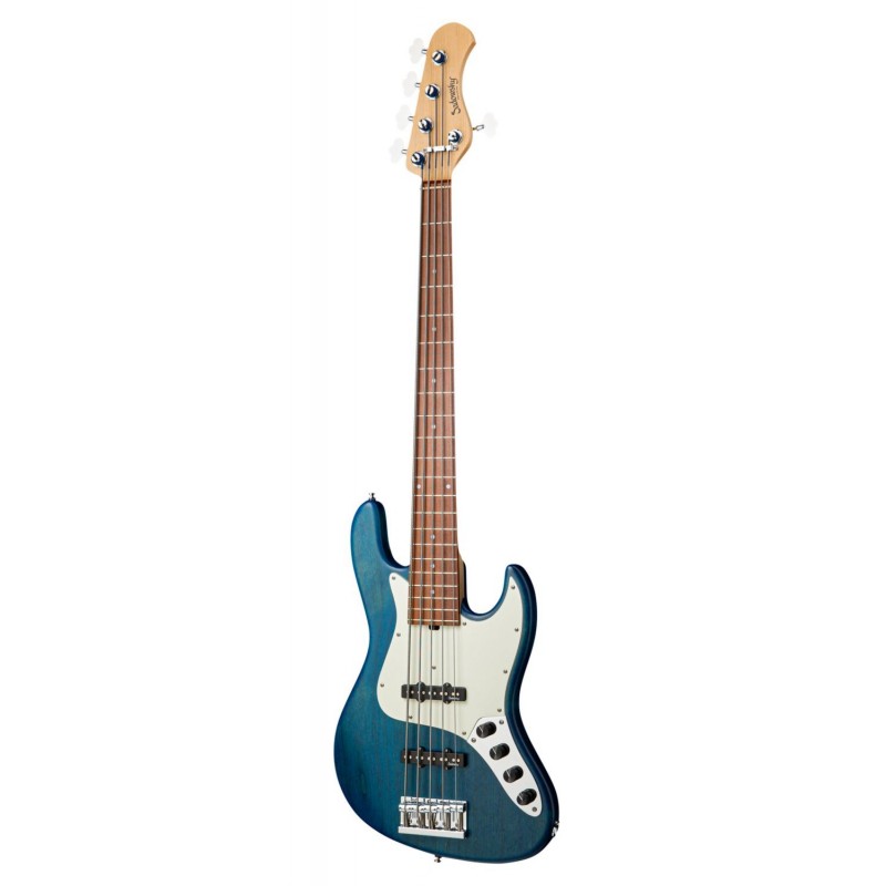 Sadowsky MetroLine 21-Fret Vintage J/J Bass, Red Alder Body, 5-String - Blue Transparent Satin - 3