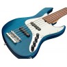 Sadowsky MetroLine 21-Fret Vintage J/J Bass, Red Alder Body, 5-String - Blue Transparent Satin - 4