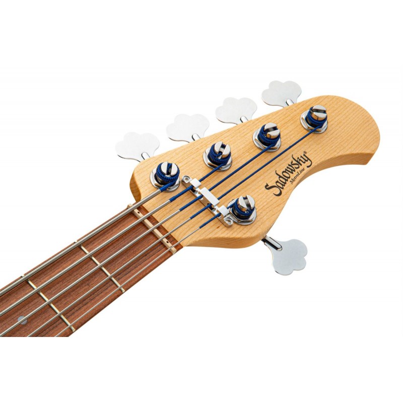 Sadowsky MetroLine 21-Fret Vintage J/J Bass, Red Alder Body, 5-String - Blue Transparent Satin - 7