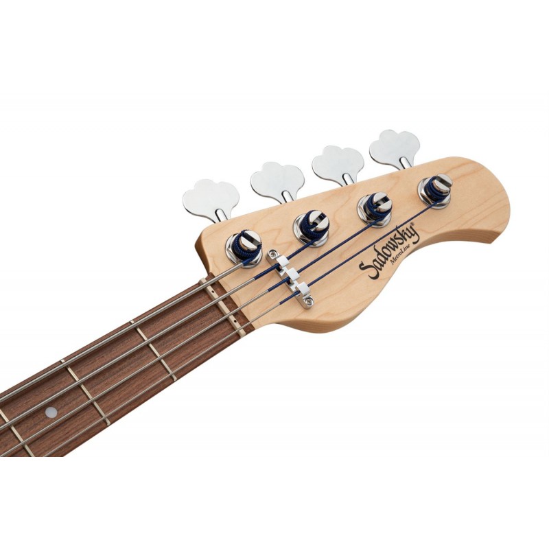 Sadowsky MetroLine 24-Fret Vintage J/J Bass, Red Alder Body, 4-String - Solid Black High Polish - 7