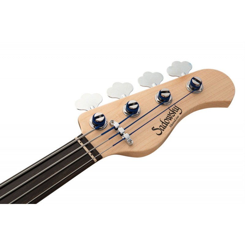 Sadowsky MetroLine 24-Fret Modern Bass, Swamp Ash Body, Fretless, 4-String - '59 Burst Transparent High Polish - 8