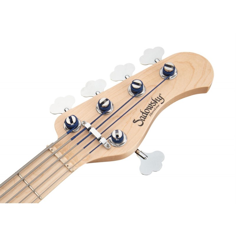 Sadowsky MetroLine 24-Fret Modern Bass, Swamp Ash Body, 5-String - Solid Dark Lake Placid Blue Metallic High Polish - 7