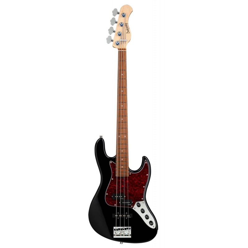 Sadowsky MetroLine 21-Fret Vintage P/J Bass, Red Alder Body, 4-String - Solid Black High Polish - 1