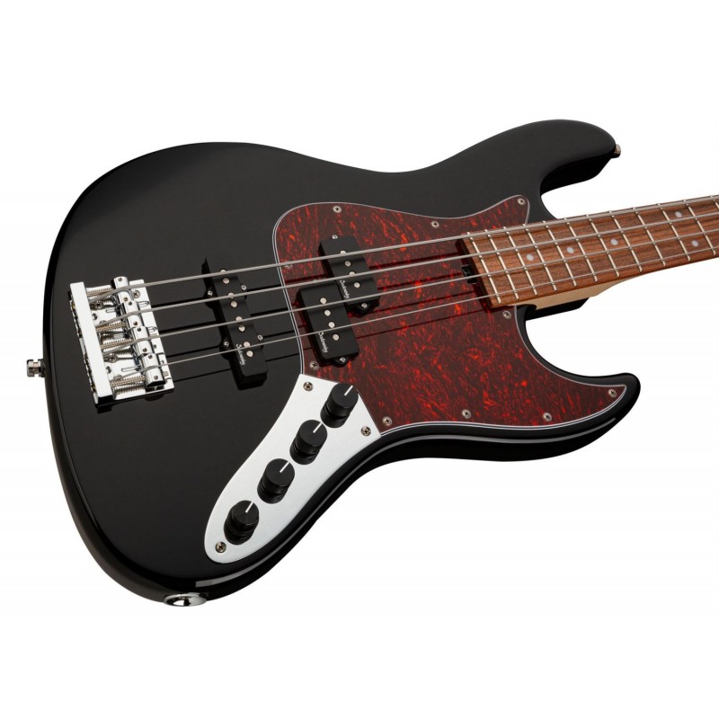 Sadowsky MetroLine 21-Fret Vintage P/J Bass, Red Alder Body, 4-String - Solid Black High Polish - 4