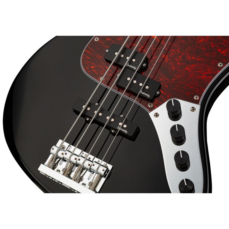 Sadowsky MetroLine 21-Fret Vintage P/J Bass, Red Alder Body, 4-String - Solid Black High Polish - 5