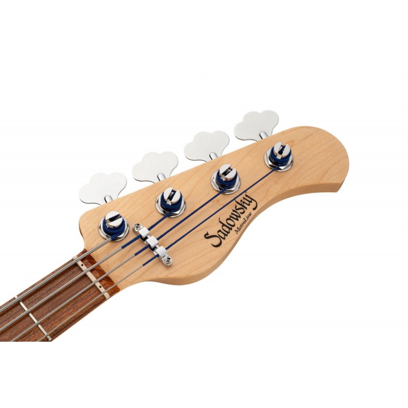 Sadowsky MetroLine 21-Fret Vintage P/J Bass, Red Alder Body, 4-String - Solid Black High Polish - 7