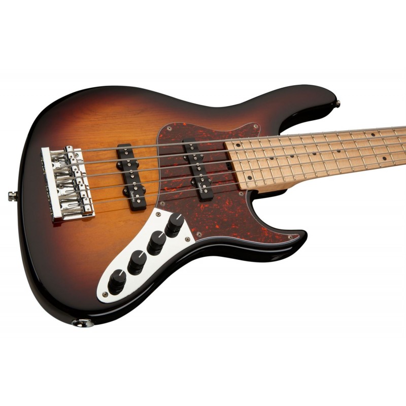 Sadowsky MetroLine 24-Fret Vintage J/J Bass, Swamp Ash Body, 5-String - '59 Burst Transparent High Polish - 4