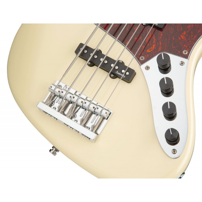 Sadowsky MetroLine 24-Fret Vintage J/J Bass, Red Alder Body, 5-String - Solid Olympic White High Polish - 5