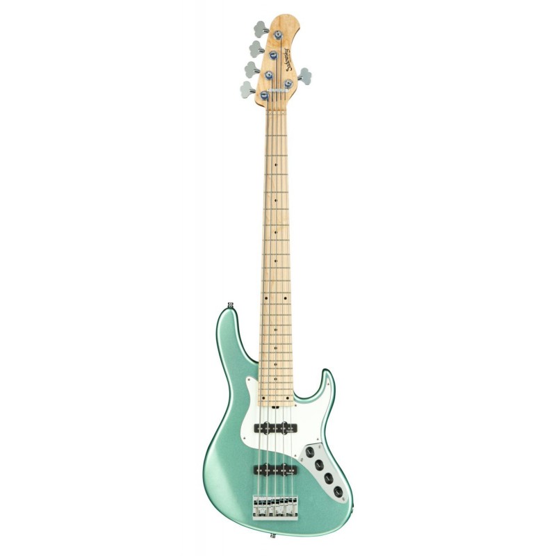 Sadowsky MetroLine 24-Fret Vintage J/J Bass, Swamp Ash Body, 5-String - Solid Sage Green Metallic Satin - 1