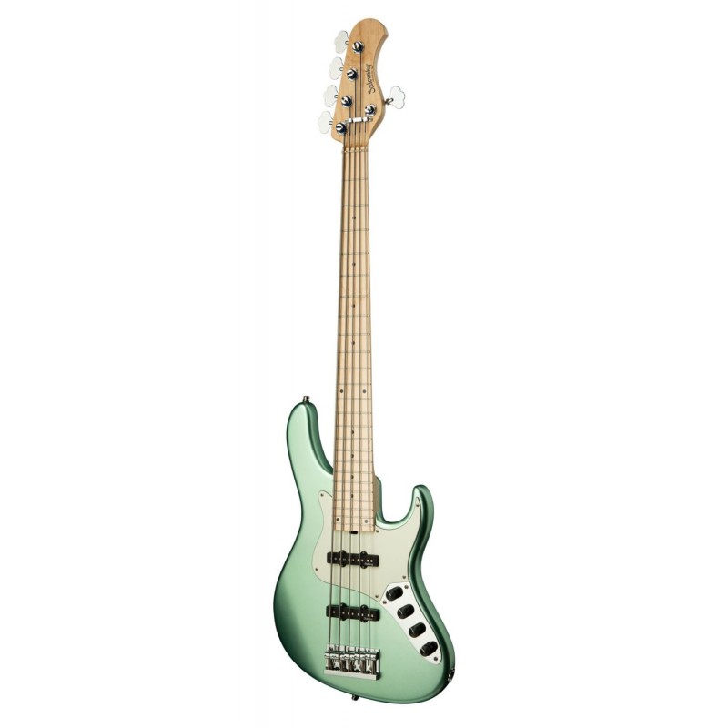 Sadowsky MetroLine 24-Fret Vintage J/J Bass, Swamp Ash Body, 5-String - Solid Sage Green Metallic Satin - 3