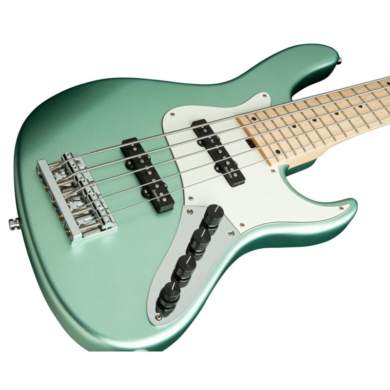 Sadowsky MetroLine 24-Fret Vintage J/J Bass, Swamp Ash Body, 5-String - Solid Sage Green Metallic Satin - 4