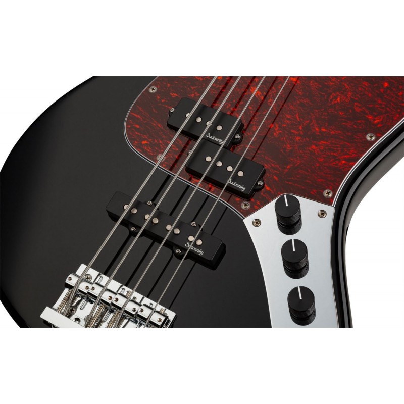Sadowsky MetroLine 21-Fret Vintage P/J Bass, Swamp Ash Body, 4-String - Solid Black High Polish - 5