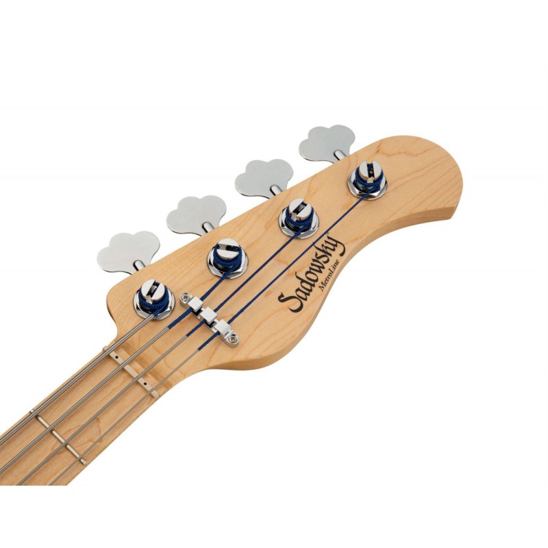 Sadowsky MetroLine 21-Fret Vintage P/J Bass, Swamp Ash Body, 4-String - Solid Black High Polish - 7