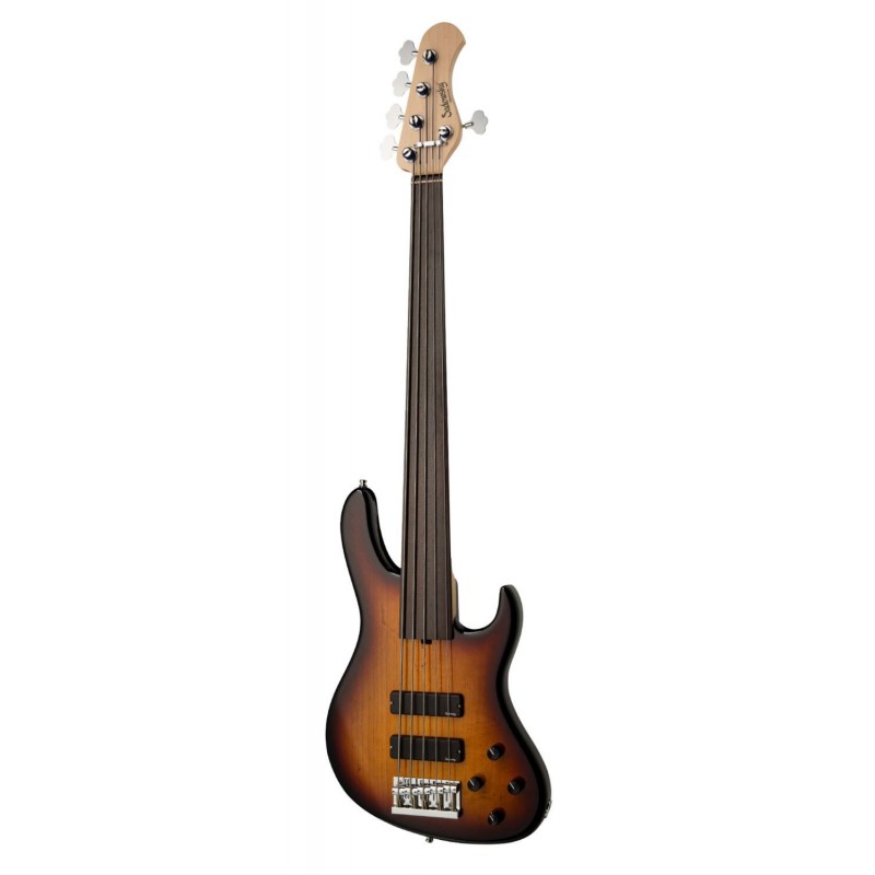 Sadowsky MetroLine 24-Fret Modern Bass, Swamp Ash Body, Fretless, 5-String - '59 Burst Transparent High Polish - 3